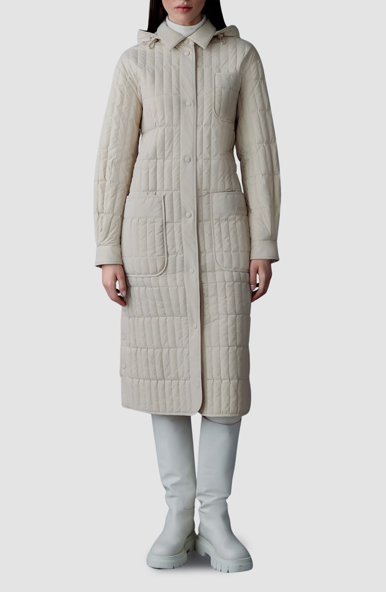Tadoka Down & Feather Long Hooded Coat - image 5