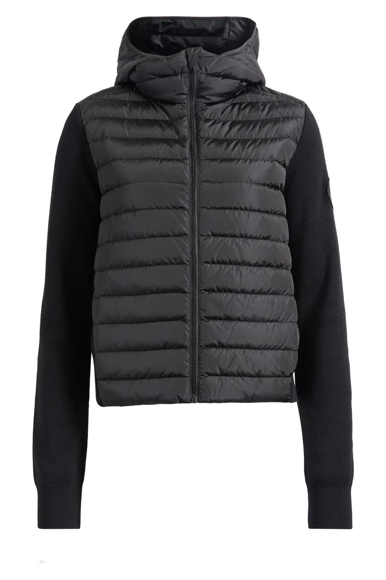HyBridge Hayes Quilted & Knit Down Jacket, Main, color, BLACK - NOIR