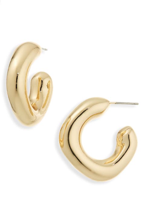 Geo Hoop Earrings