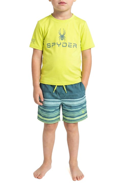 Kids' Rashguard Top & Swim Trunks Set (Little Kid)
