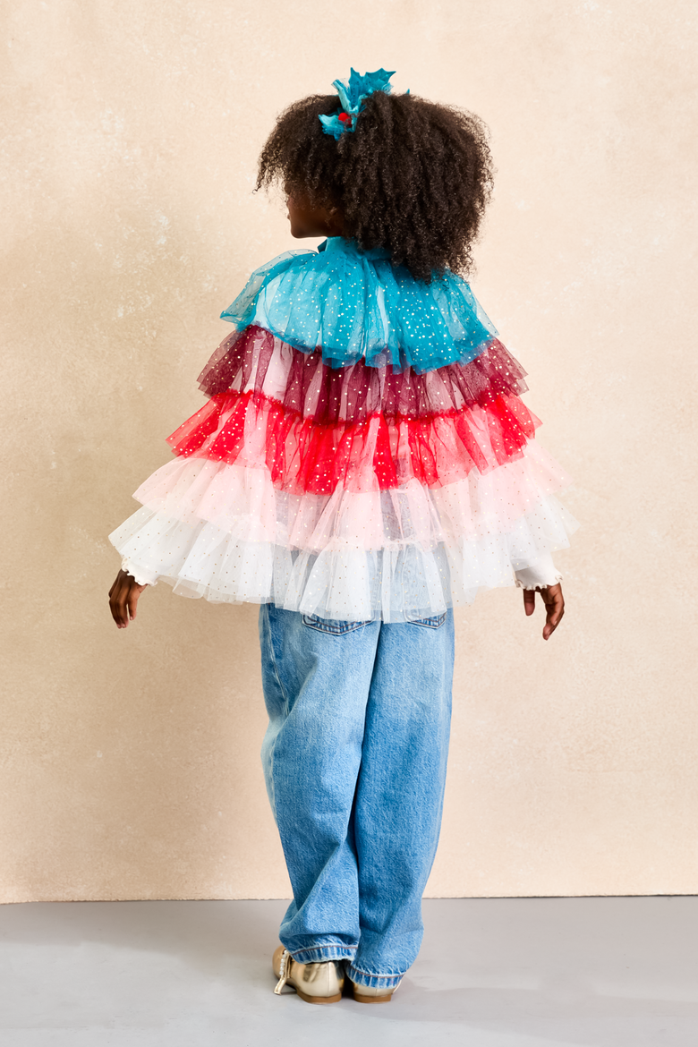 Holiday Cape for Kids, Alternate, color, Multi-colored