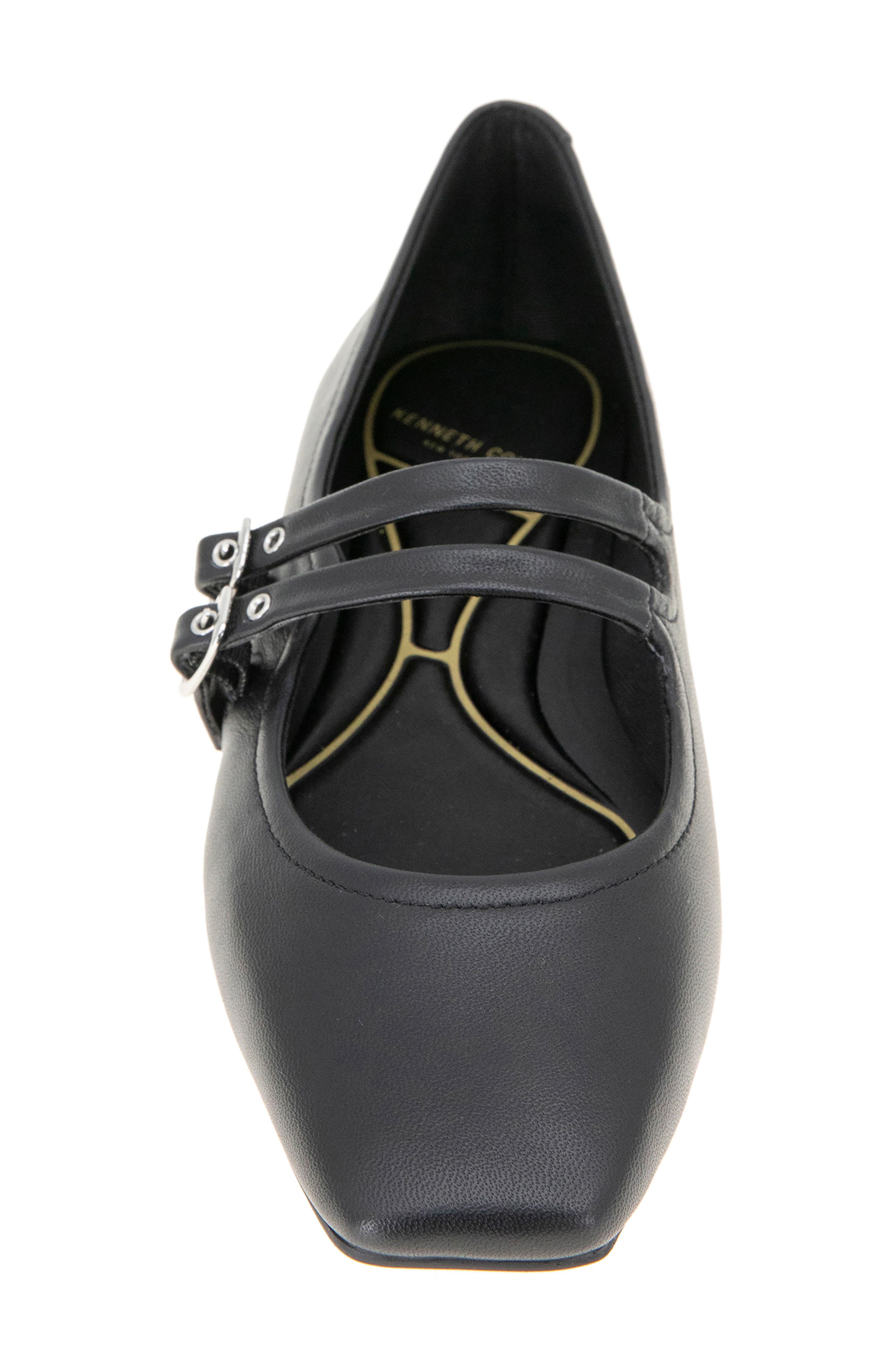 Kenneth Cole Jasmine Mary Jane Flat, Alternate, color, Black Leather