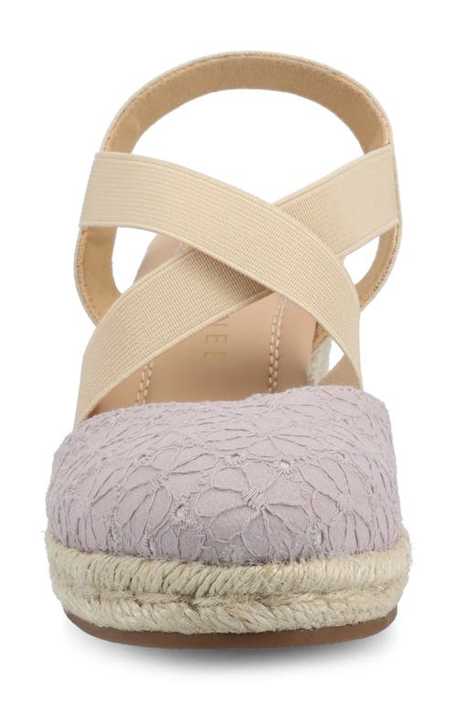 Shop Journee Collection Ashlee Espadrille Wedge Pump In Lilac