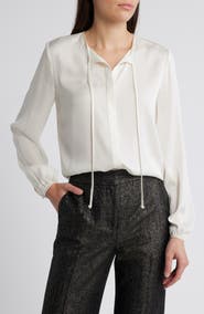 KOBI HALPERIN Eliza Silk Blend Button-Up Top