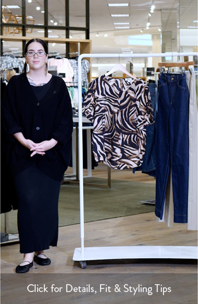 Abstract Zebra Print Voile Top, sales video thumbnail