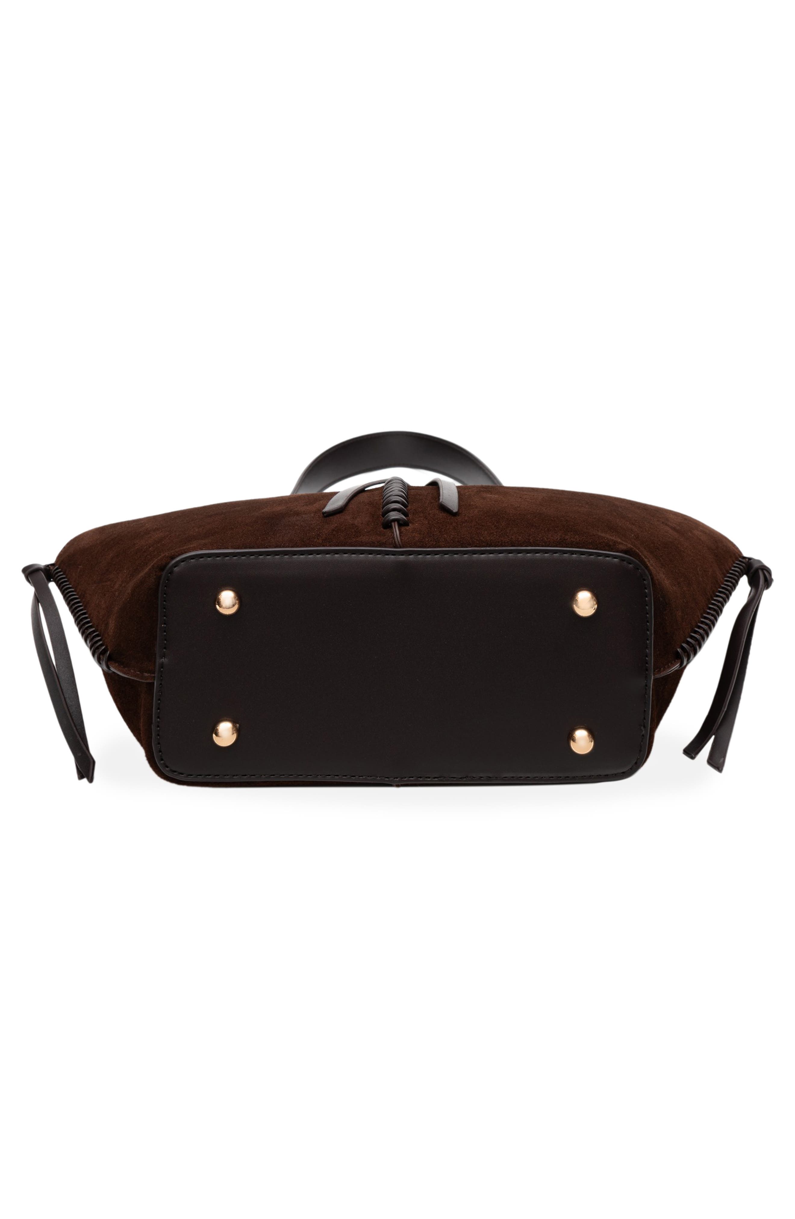 Sedona Suede Tote Bag, Alternate, color, CHOCOLATE