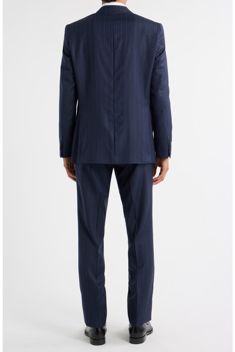 Engel Navy Pinstripe Peak Lapel Super 130s Wool Suit (Men) | Nordstrom