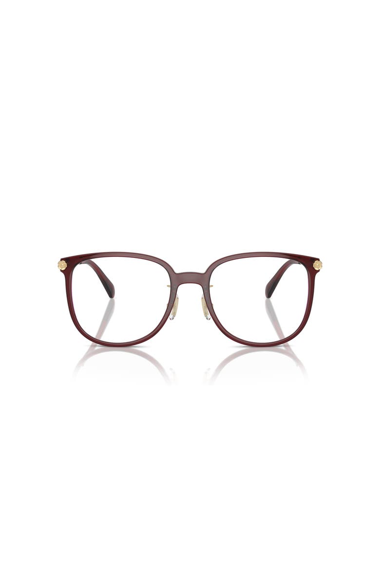 COACH 54mm Square optical glasses, Alternate, color, Red