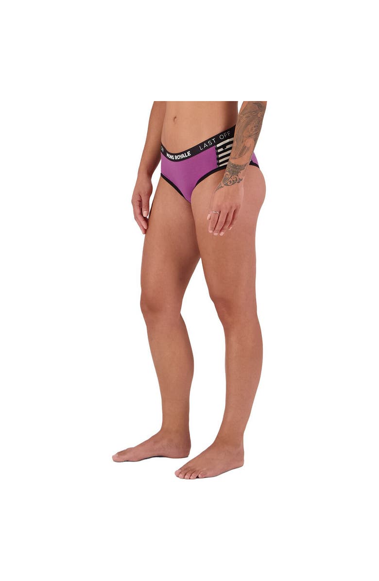 Mons Royale Sylvia Boyleg Underwear - Women's, Main, color, Purple Bolt/Mr Stripe