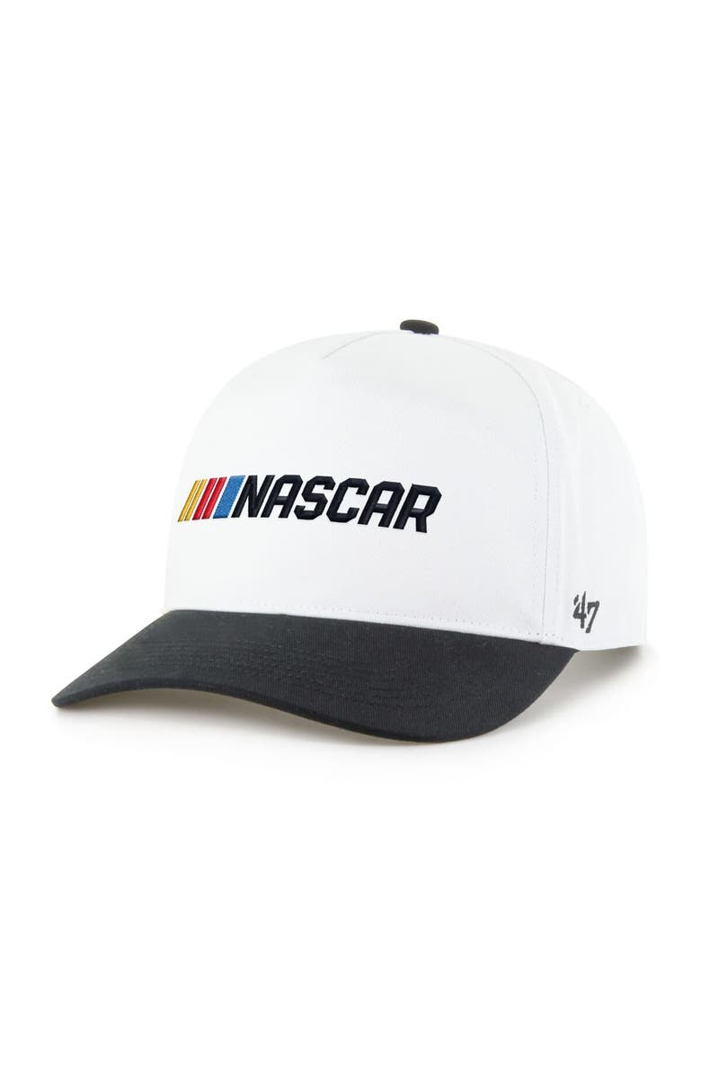 '47 Men's '47  White/Black NASCAR Two-Tone Team Adjustable Hitch Hat, Main, color, White