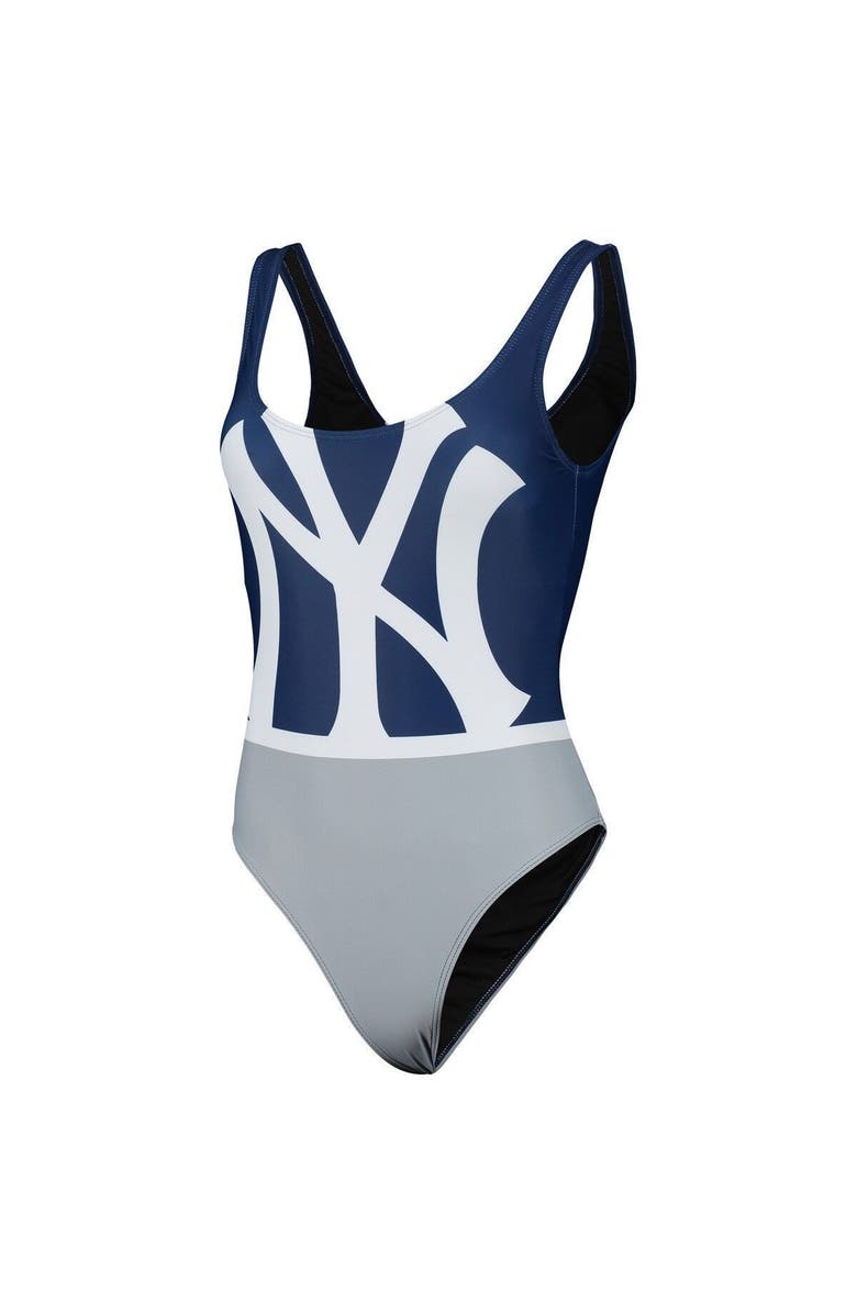 FOCO Women's FOCO Navy New York Yankees Team One-Piece Bathing Suit, Alternate, color, 