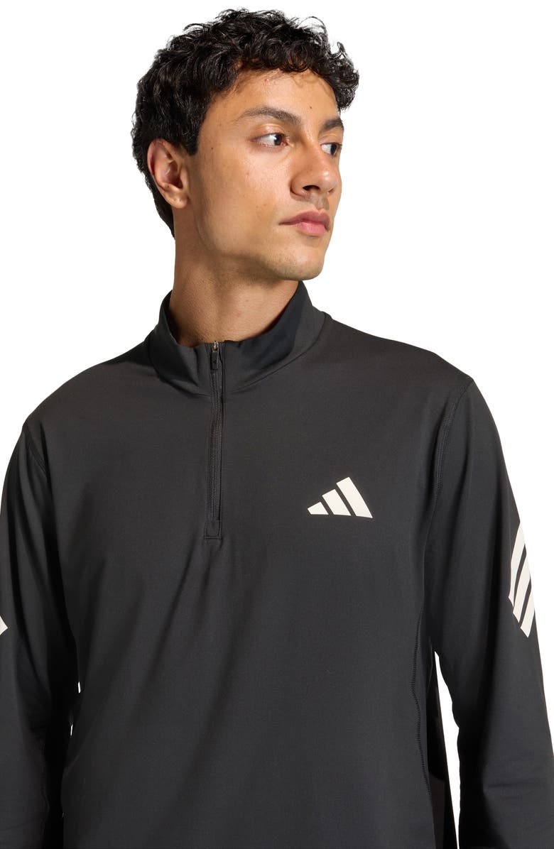 adidas ADI365 Quarter Zip Mock Neck Jacket, Alternate, color, Black