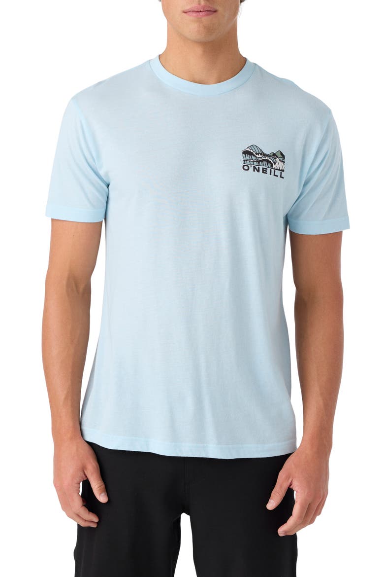 Sundown Graphic T-Shirt, Main, color, SKY BLUE HEATHER