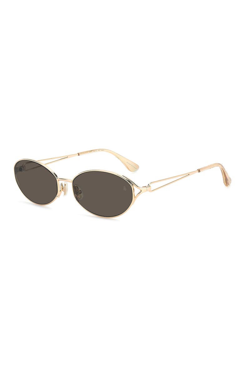 WZN 8031/G/S 56mm Oval Sunglasses, Alternate, color, ROSE GOLD/ GREY