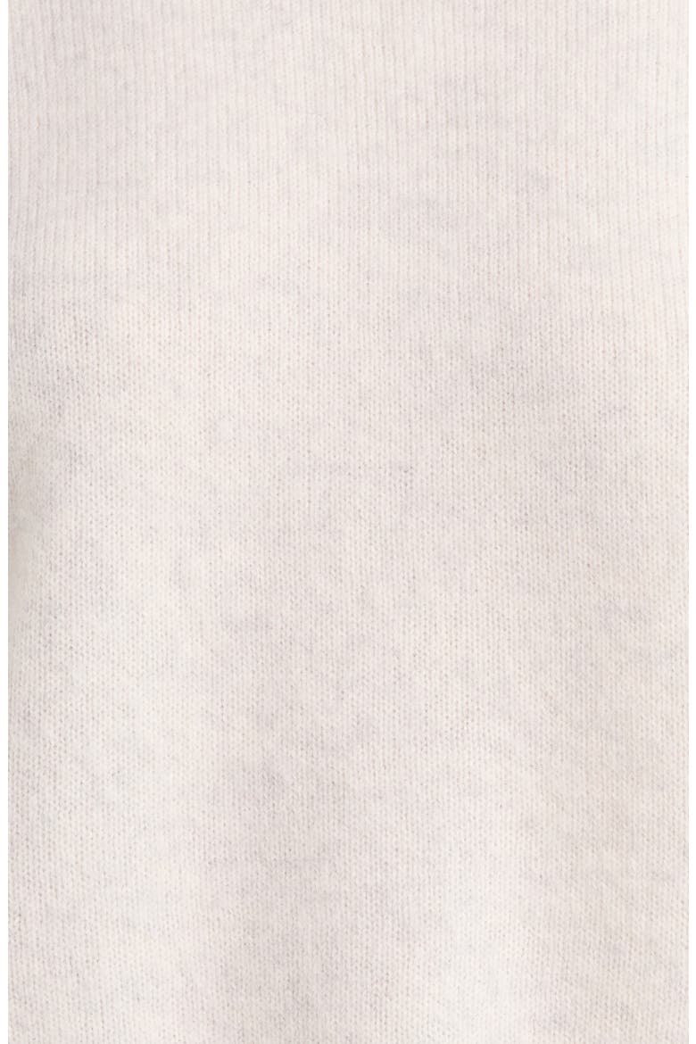 Brushed Cashmere Crewneck Sweater, Alternate, color, CHALK WHITE / GREY MELANGE