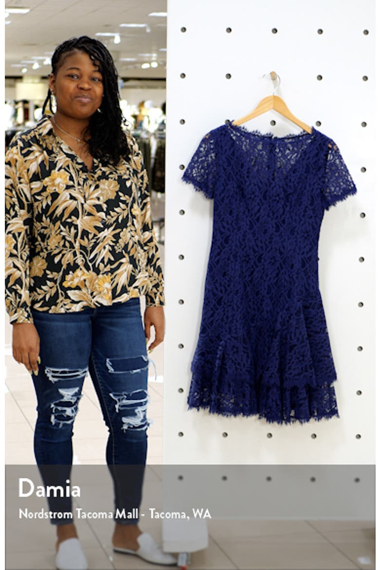 Scalloped Lace Cocktail Dress video