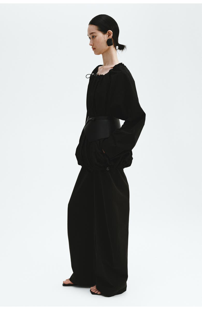 H&M Drawstring-detail Windbreaker, Alternate, color, Black