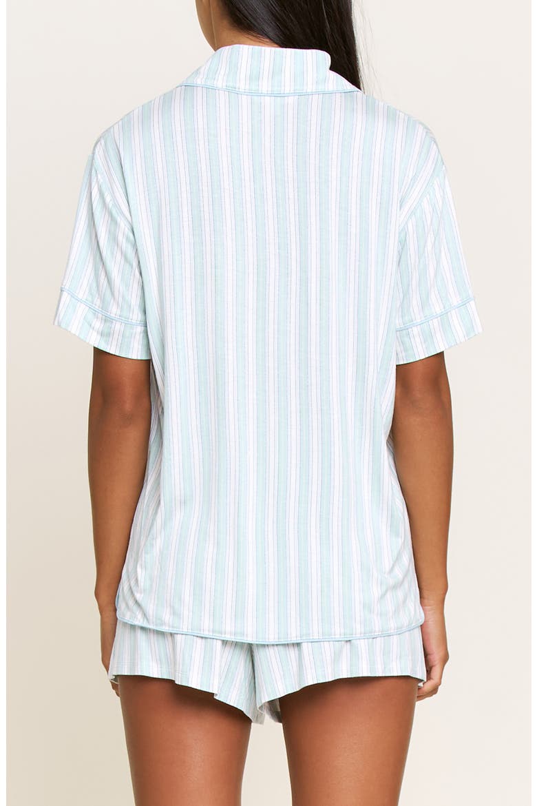 All American Shortie Pajamas, Alternate, color, SAGE STITCHED STRIPE