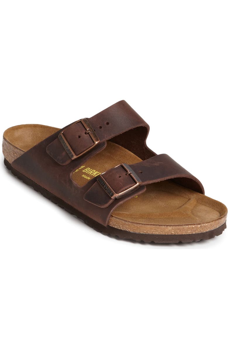 Birkenstock Arizona Slide Sandal, Main, color, Habana Oiled Brown