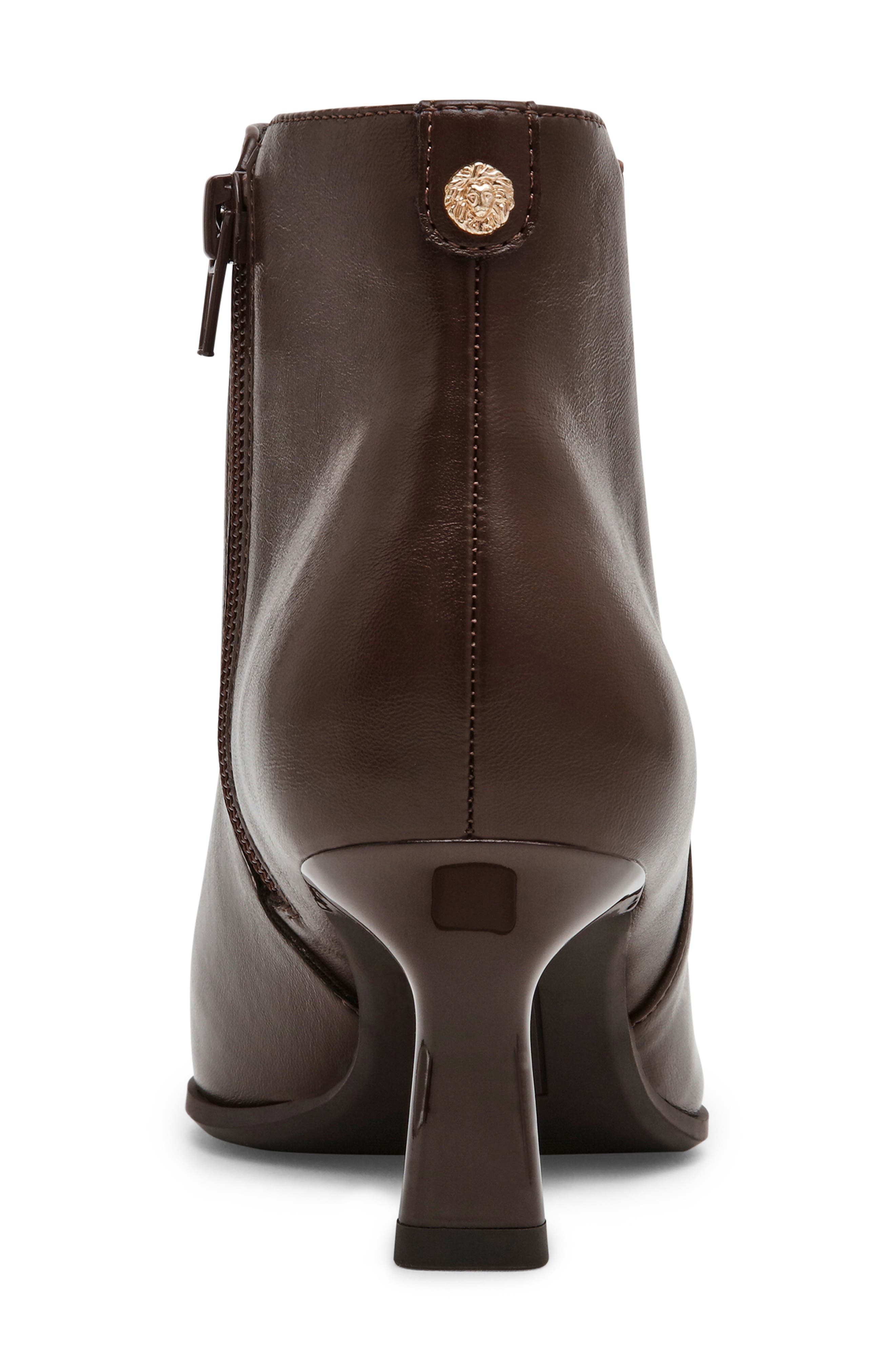 Cormack Croc Embossed Faux Leather Bootie, Alternate, color, BROWN NAPPA PU