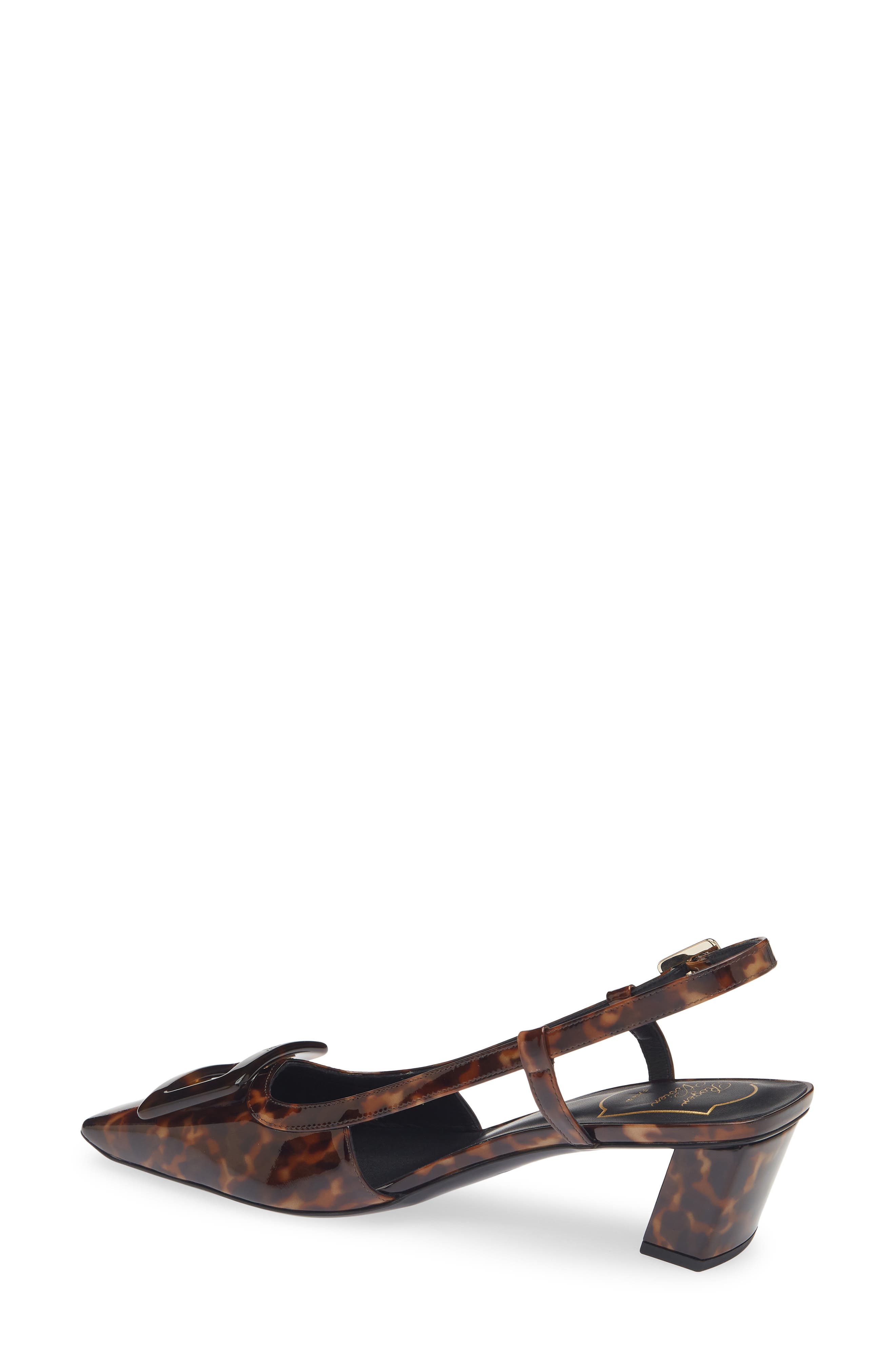Belle Vivier Patent Leather Slingback Pump, Alternate, color, MARRONE AFRICA