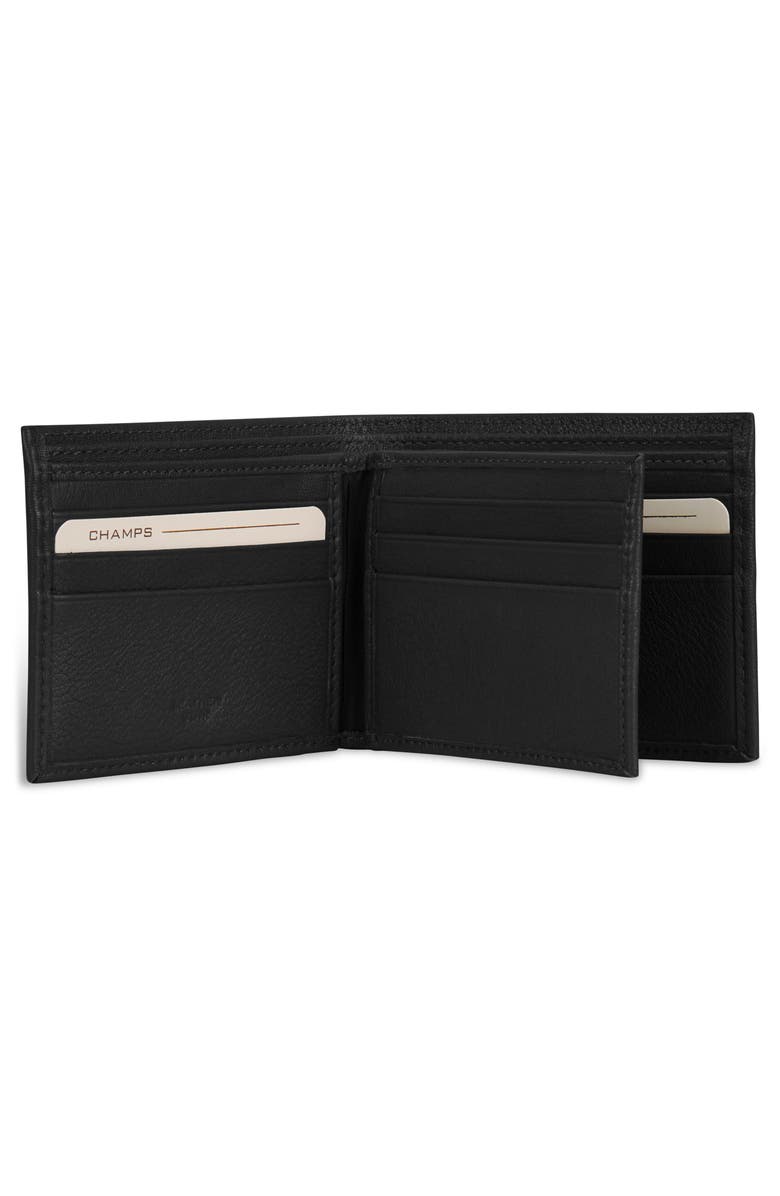 CHAMPS Onyx ID Flap Leather Bifold Wallet, Alternate, color, Black