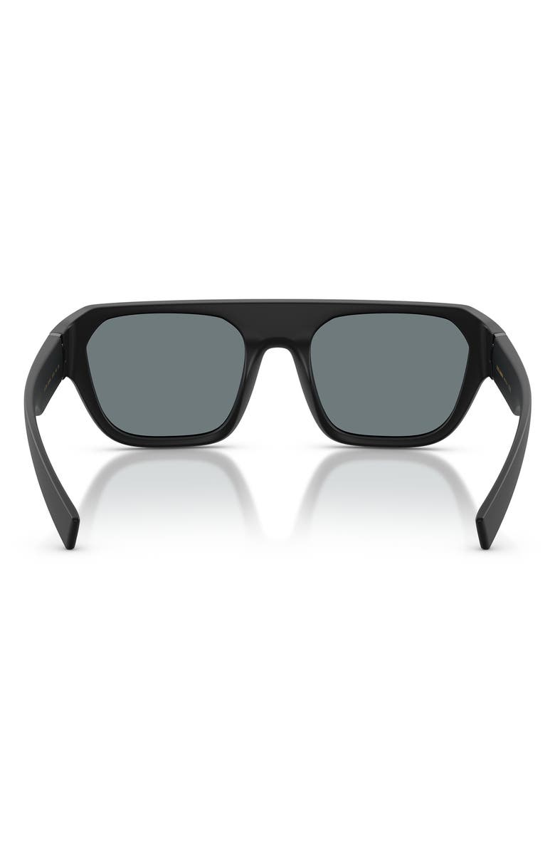 Dolce&Gabbana 54mm Square Sunglasses, Alternate, color, Matte Black / Grey Black