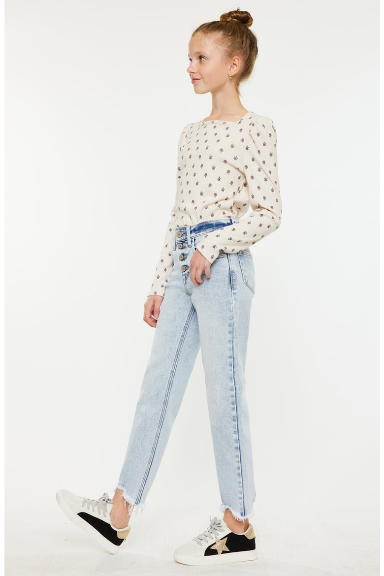 Maggy High Rise Cropped Straight Jeans, Alternate, color, Acid Wash