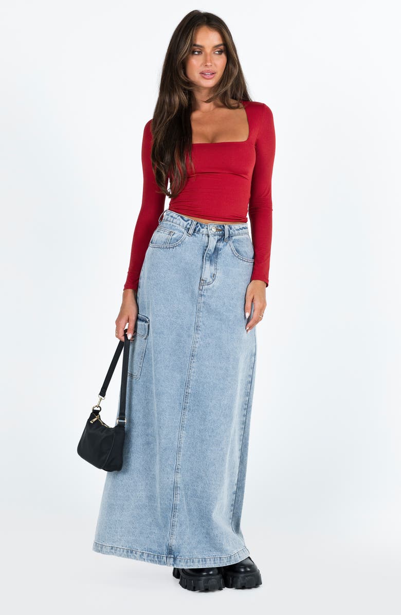 Princess Polly Back in Time Long Sleeve Top, Alternate, color, 