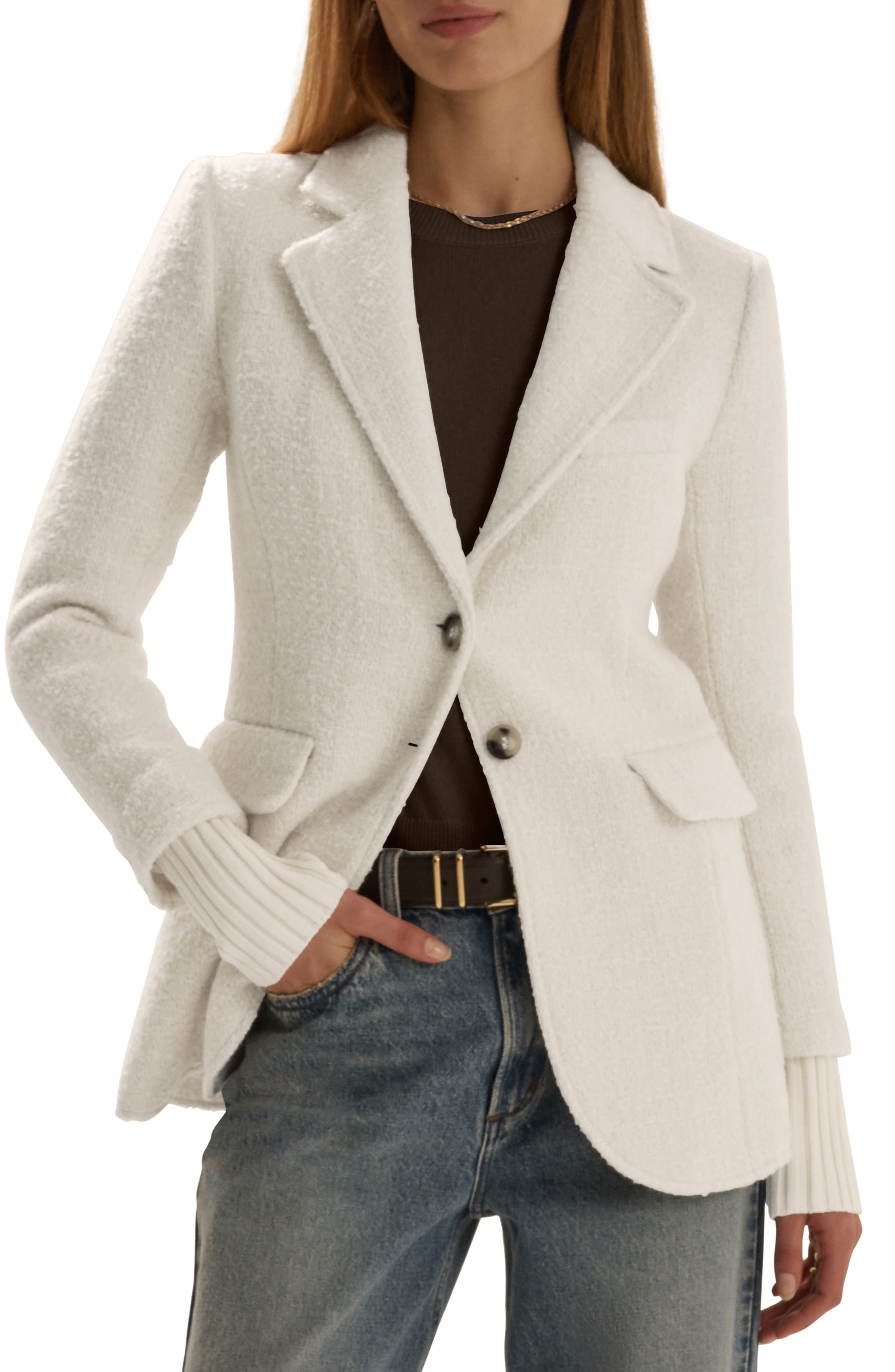 selected WHITE BOUCLE