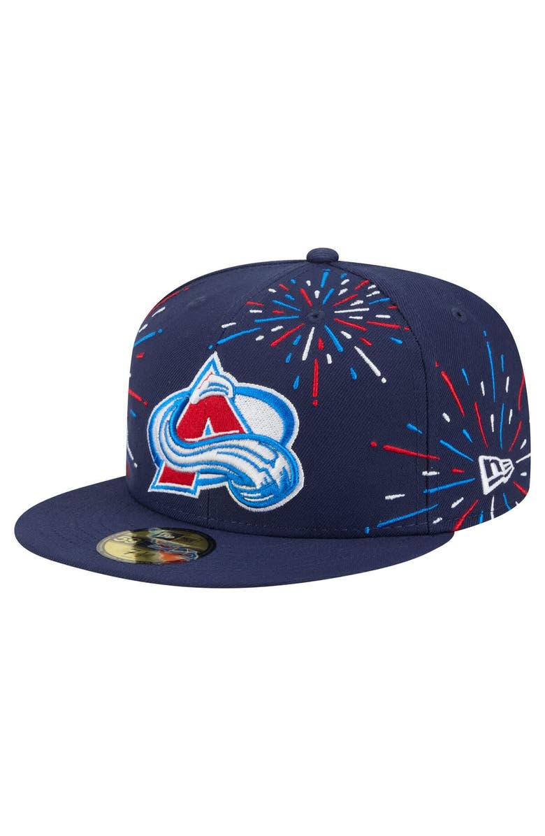 New Era Men's New Era Navy Colorado Avalanche Americana Fireworks 59FIFTY Fitted Hat, Alternate, color, Navy