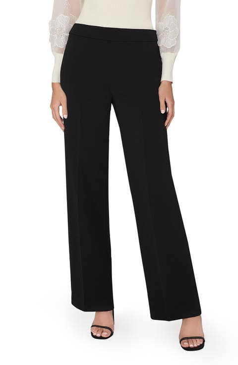Natia Crepe Straight Leg Pants