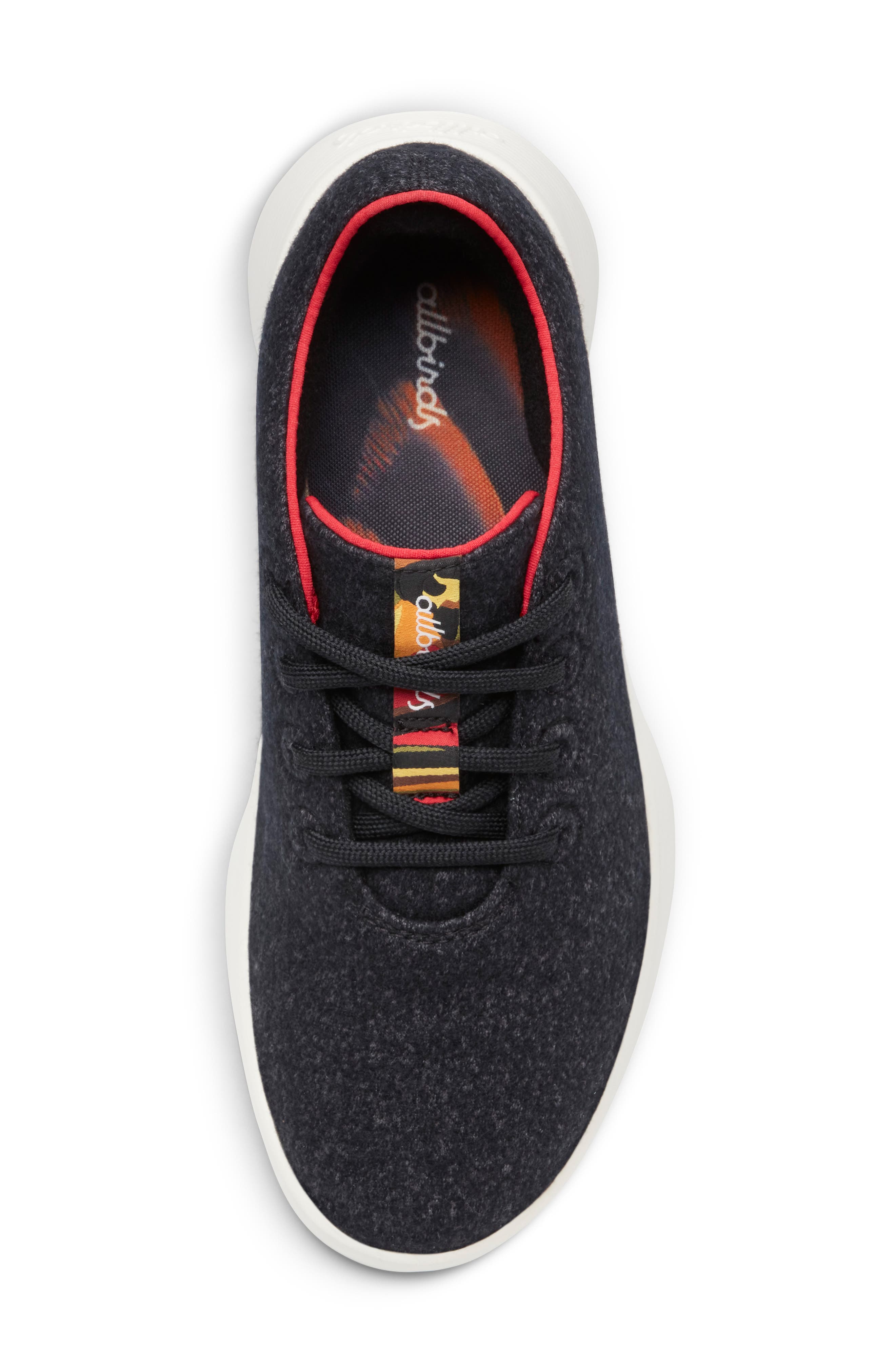Allbirds Wool Runner Go Sneaker, Alternate, color, Natural Black/ Kea Red