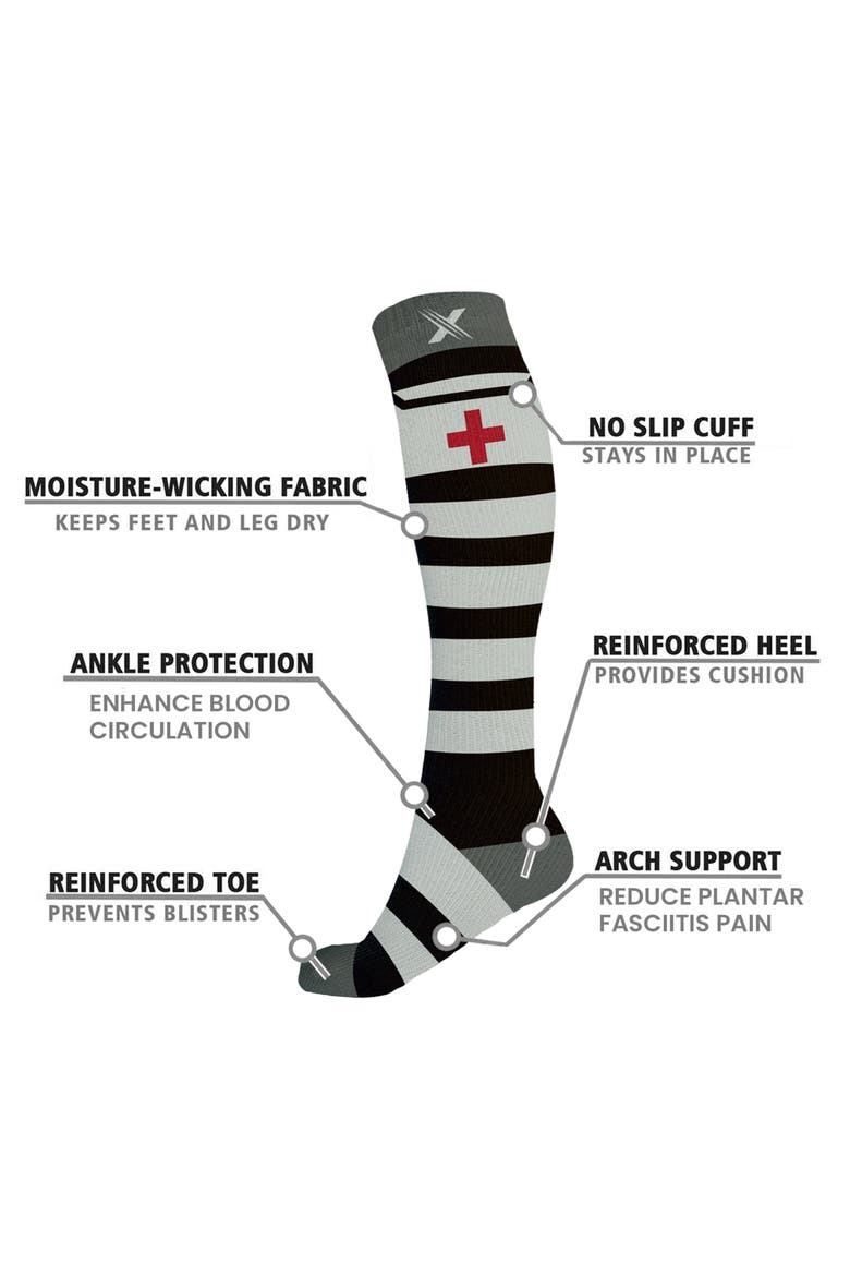 3-Pack Patterned Compression Socks, Alternate, color, MIX