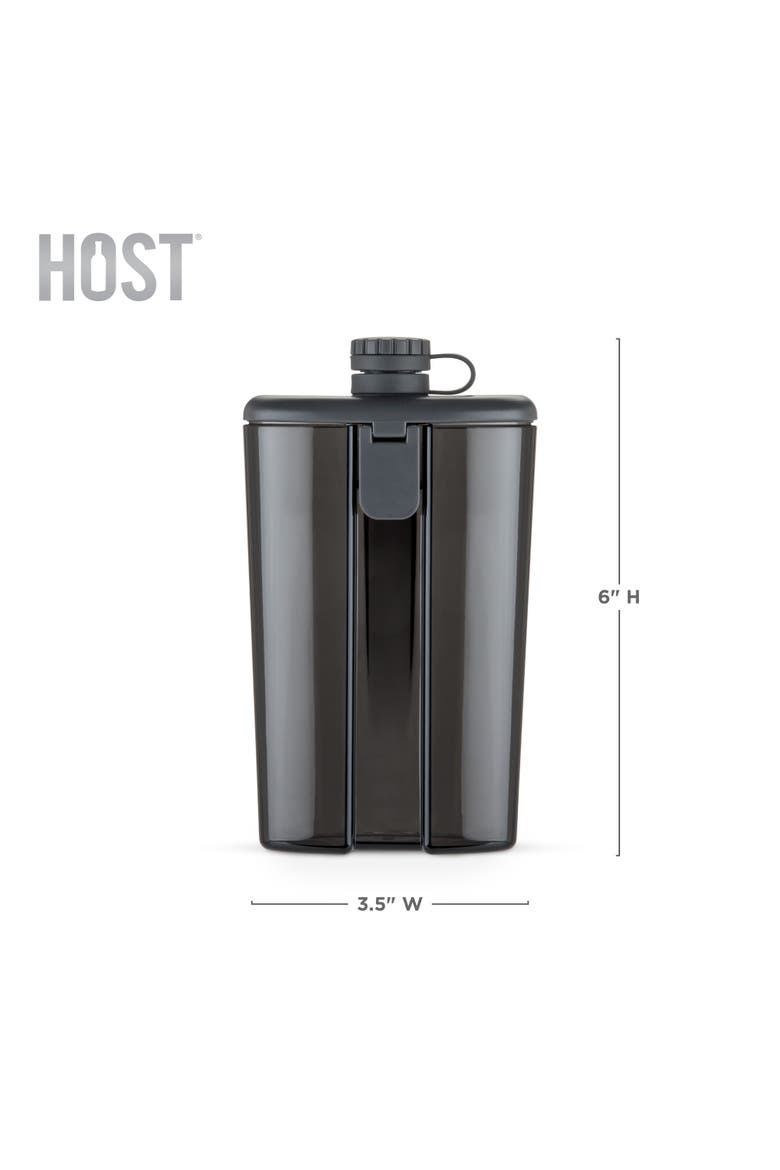 Easy-Fill 6 oz Plastic Flask, Alternate, color, Gray