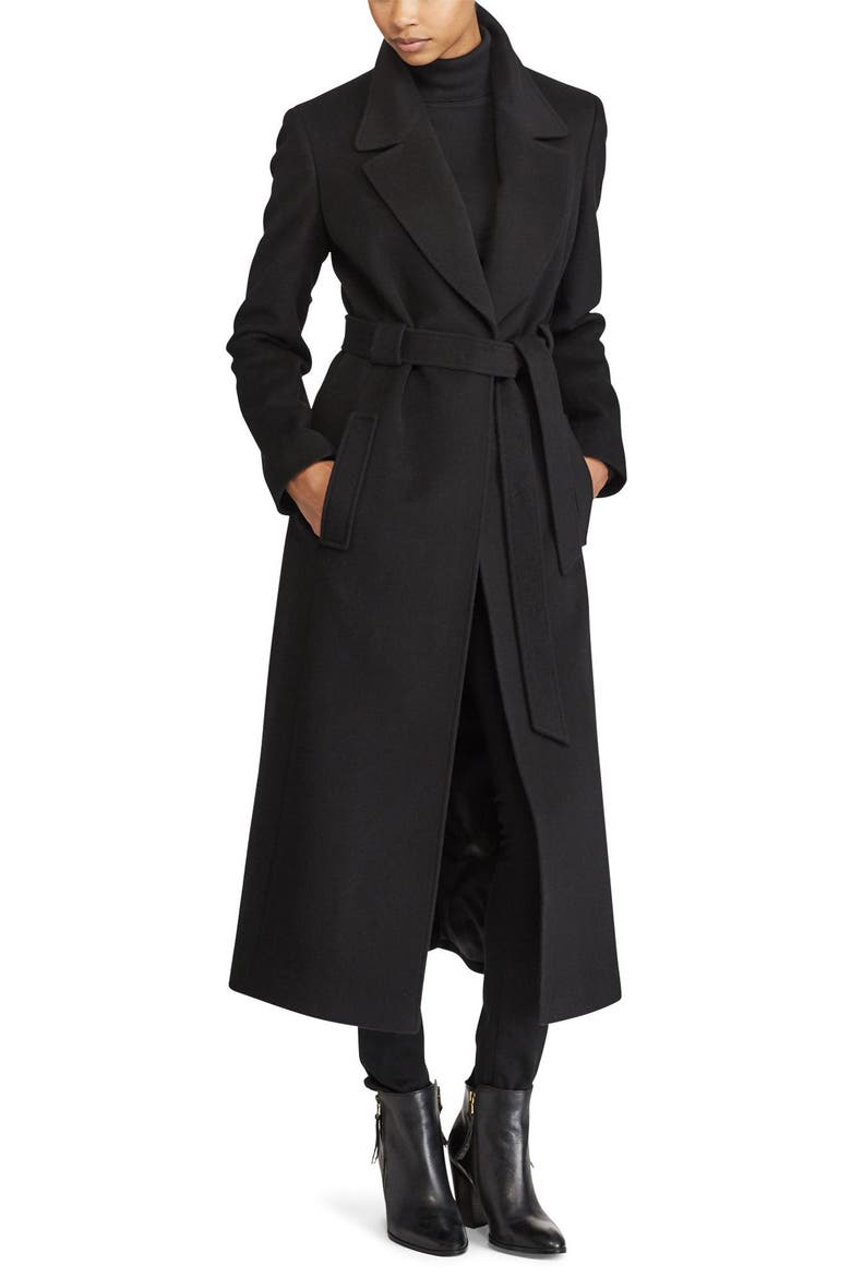 Wrap Overcoat, Main, color, BLACK