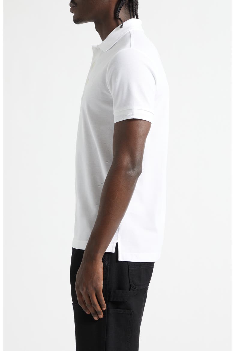 Eddie Equestrian Knight Design Cotton Piqué Polo, Alternate, color, WHITE
