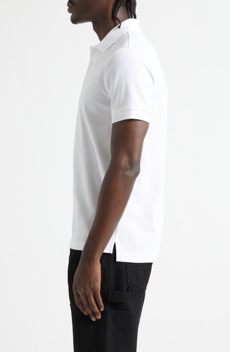Burberry Eddie Equestrian Knight Design Cotton Piqué Polo, Alternate, color, White