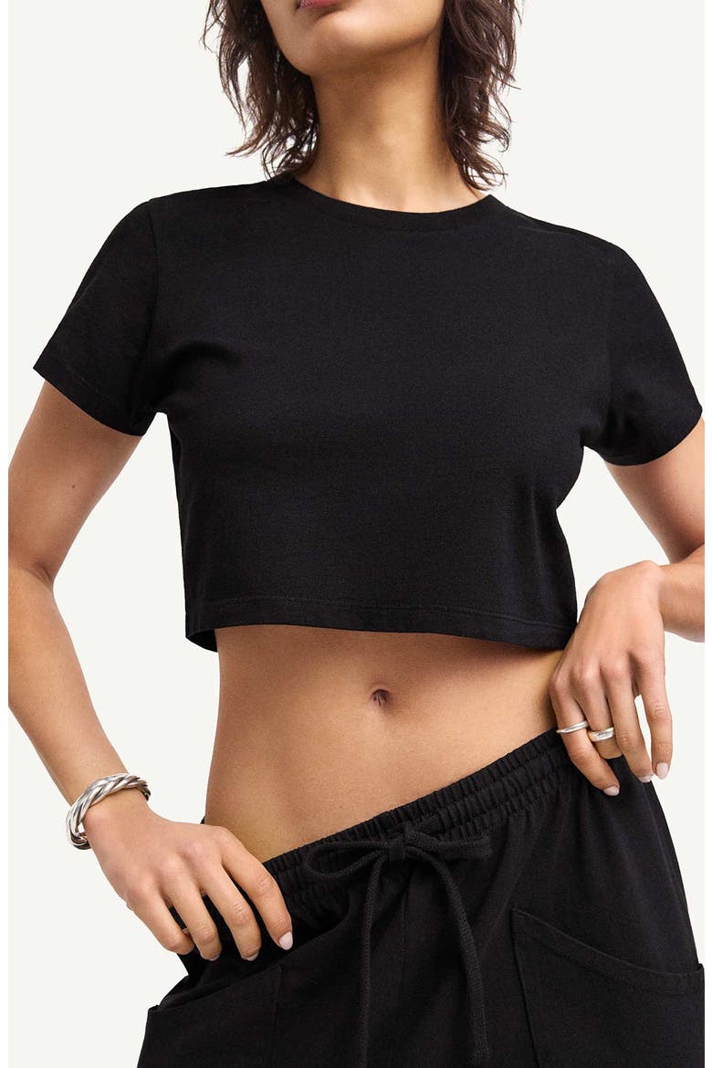 Coast Cotton Crop T-Shirt, Alternate, color, BLACK
