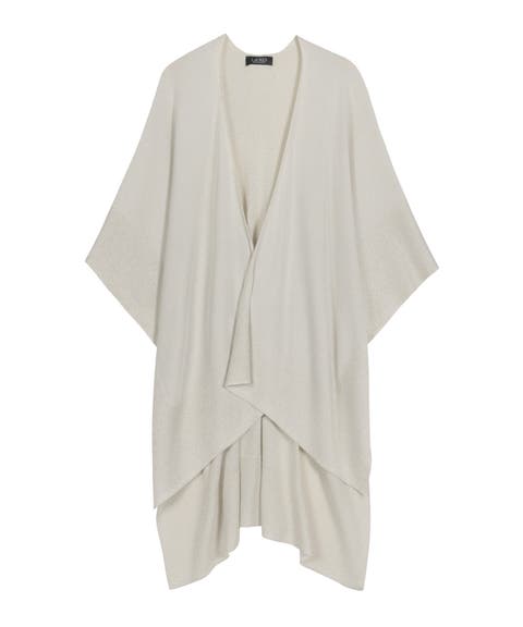 Shine Border Tissue Weight Ruana