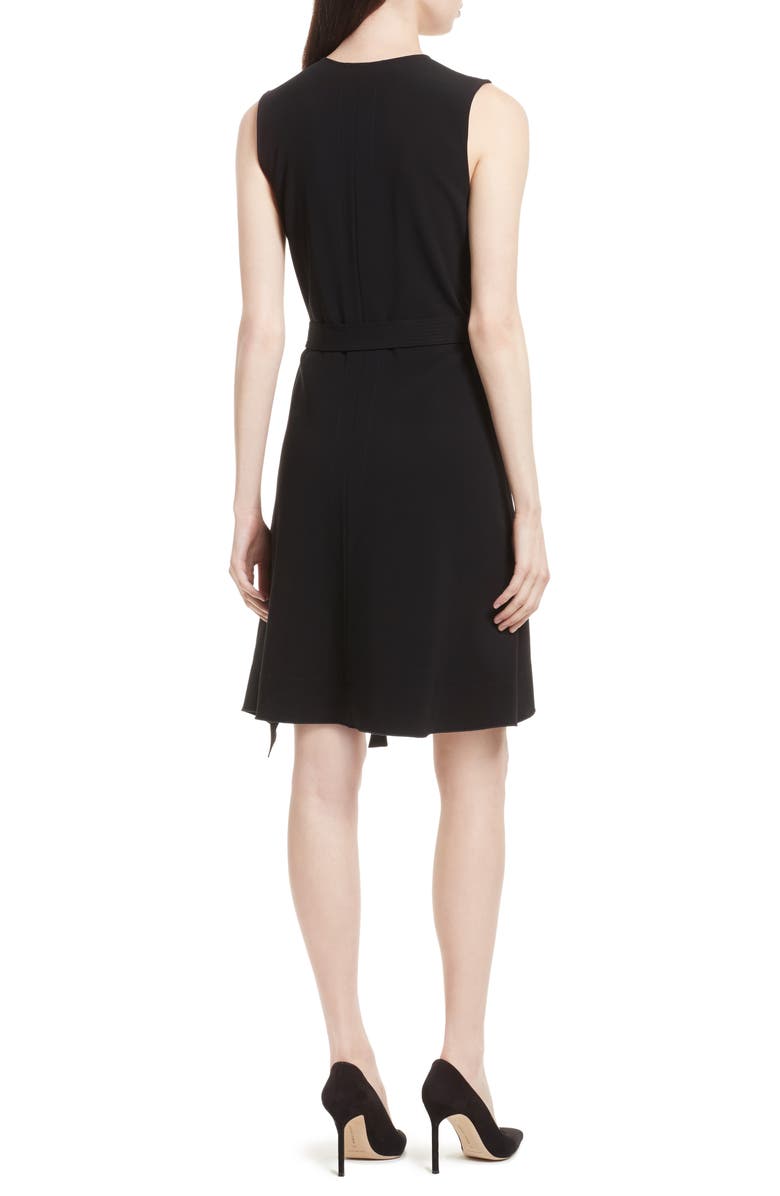 Theory Desza Belted Admiral Crepe Fit & Flare Dress, Alternate, color, 
