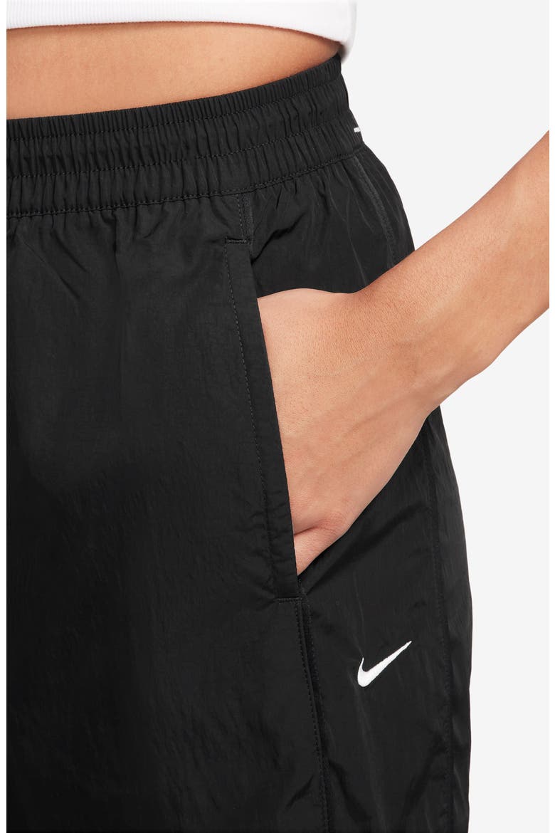 Windrunner Water Repellent High Waist Woven Pants, Alternate, color, 010 010 BLACK/WHITE
