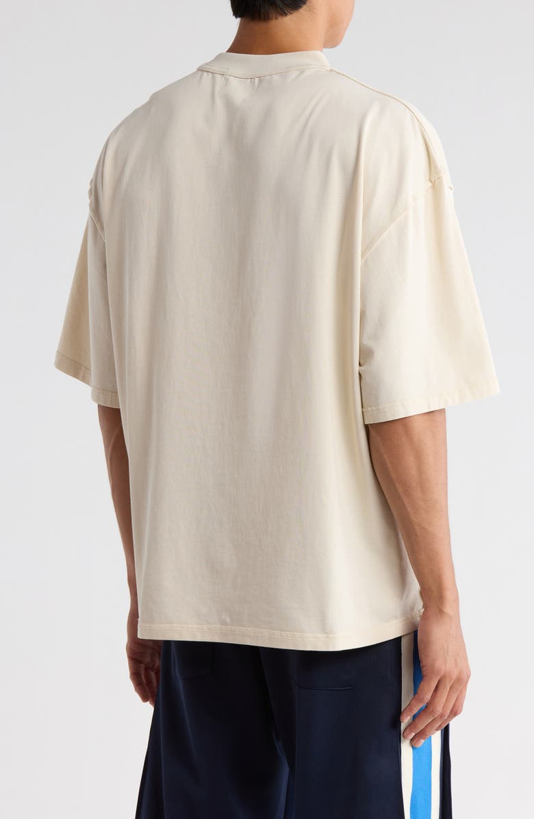 DIET STARTS MONDAY Stencil Logo Cotton Graphic T-Shirt, Alternate, color, Antique White/Blue