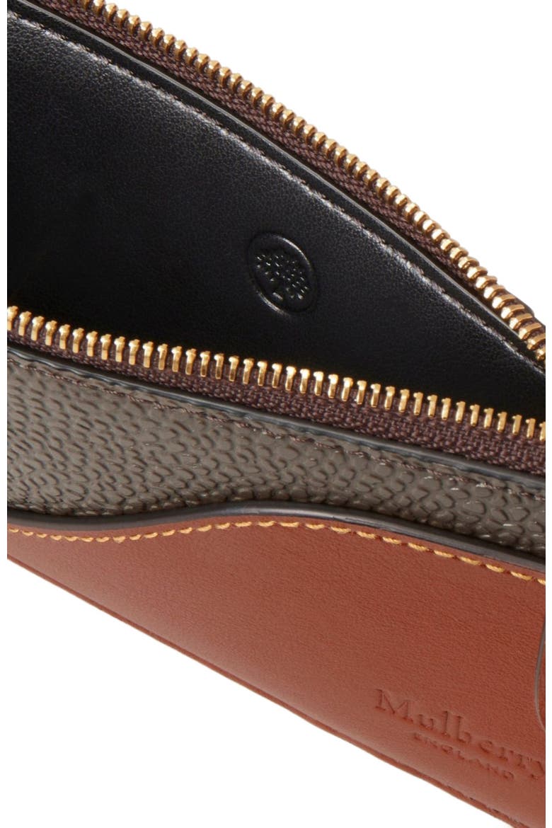 Heritage Leather Zipped Long Card Holder, Alternate, color, Mole-Cognac