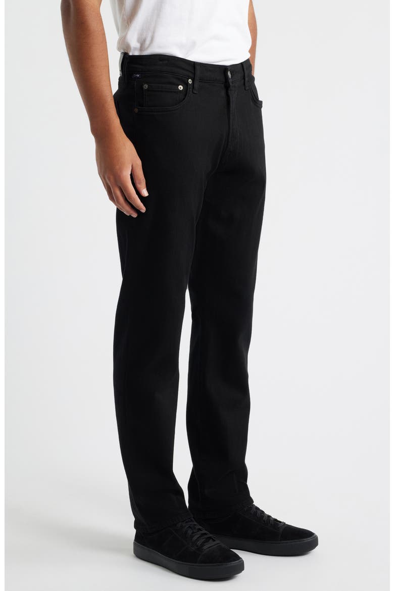 Elijah Relaxed Straight Leg Stretch Cotton & Cashmere Jeans, Alternate, color, STARLESS BLACK