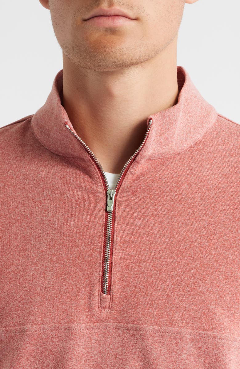 johnnie-O Mikey Quarter Zip Pullover, Alternate, color, Brick