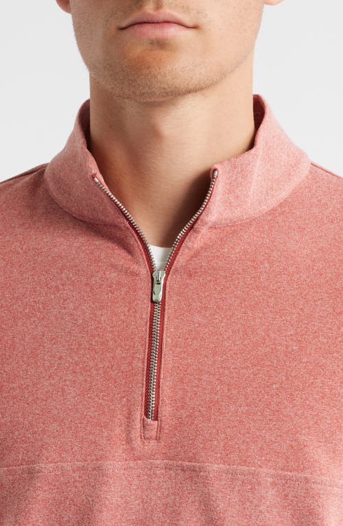 Johnnie-o Mikey Quarter Zip Pullover In Brown