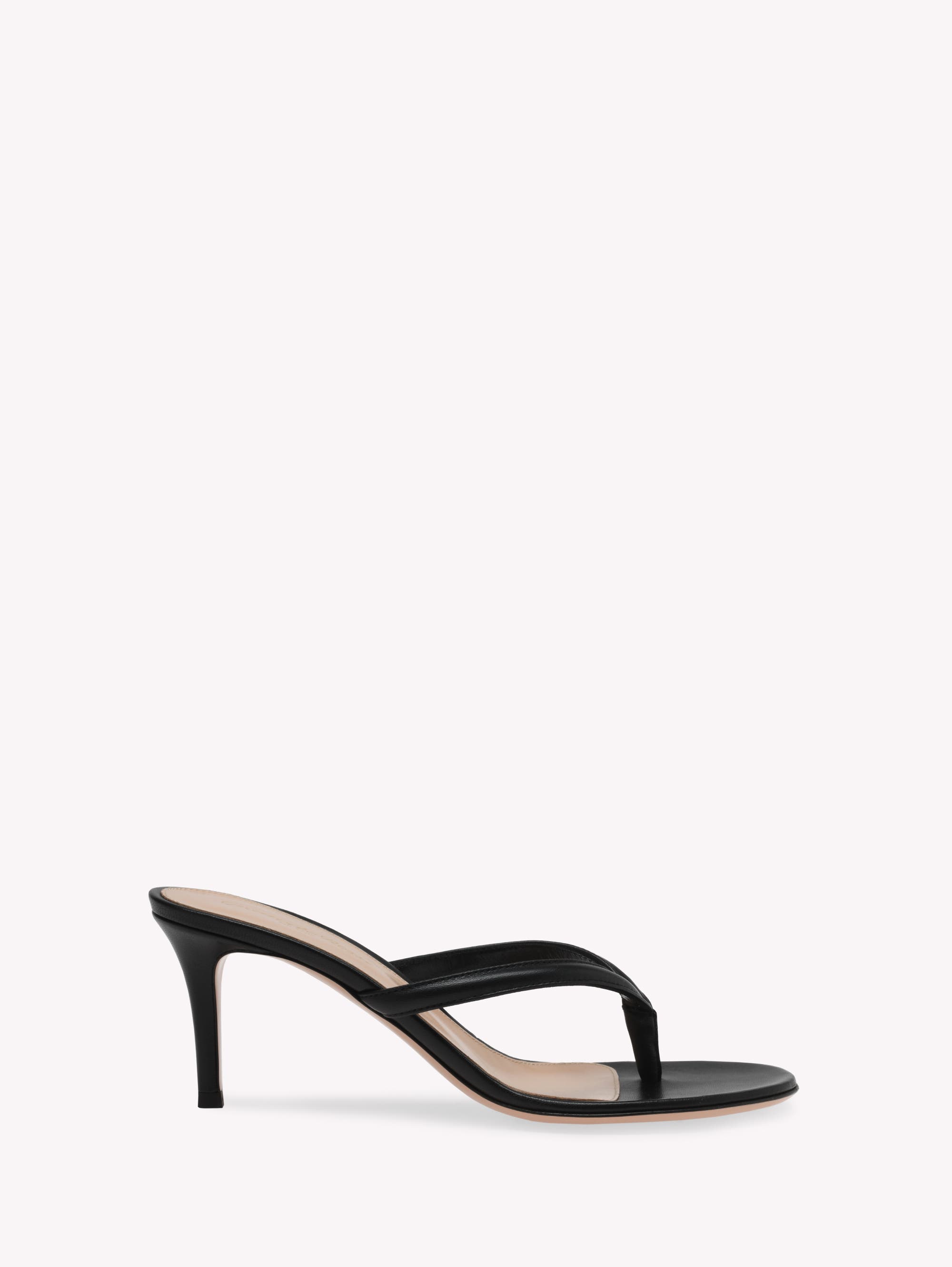 Gianvito Rossi Calypso Sandals, Main, color, Black Nappa