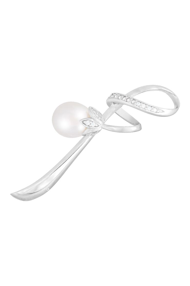 Freshwater Pearl Brooch, Main, color, WHITE