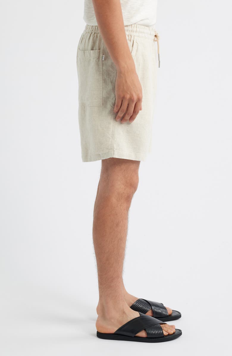 NN07 1454 Gregor Linen Drawstring Shorts, Alternate, color, Oat